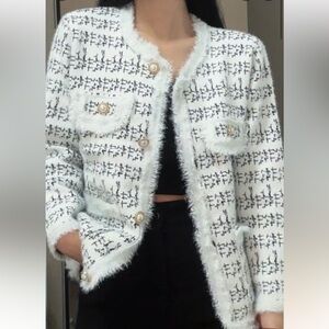 1089. V-Neck Sweater ,Cardigan with Button Front